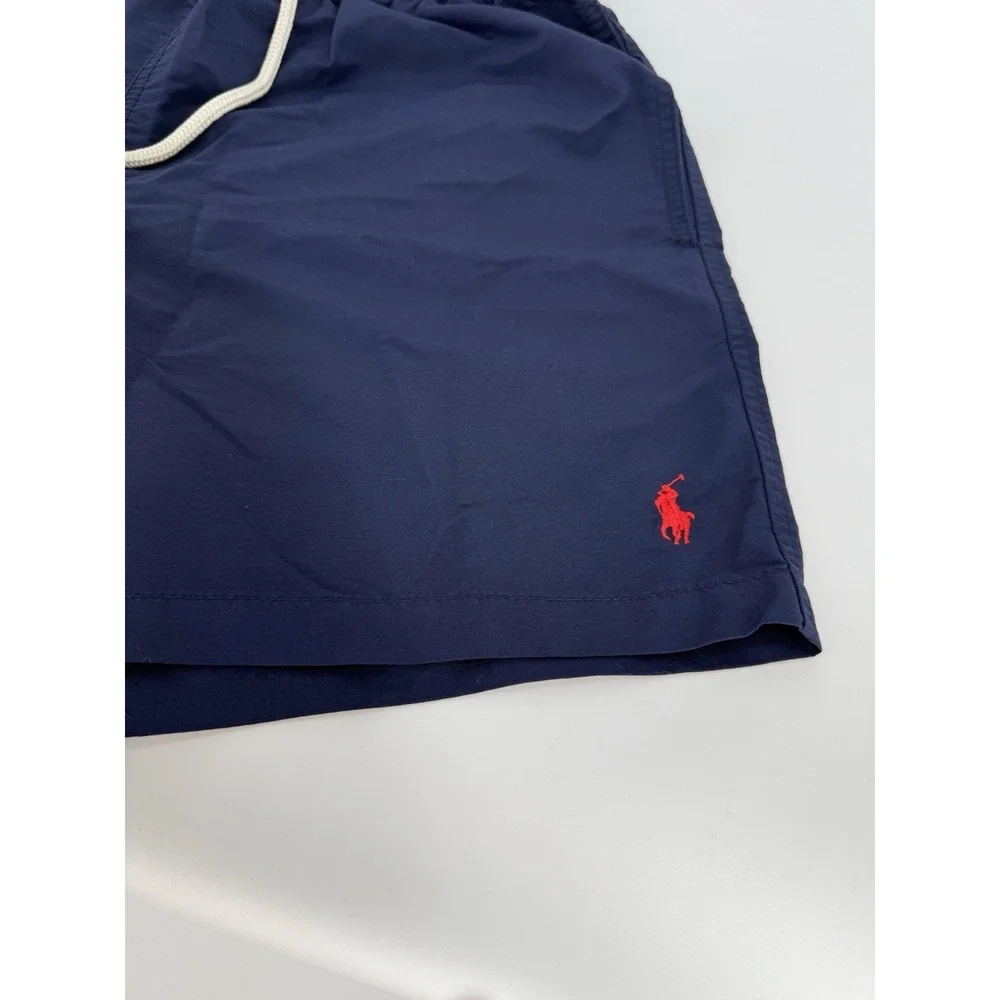 Polo Ralph Lauren Swim Shorts Men's Trunks Dark Blue Navy Pockets Sz Medium